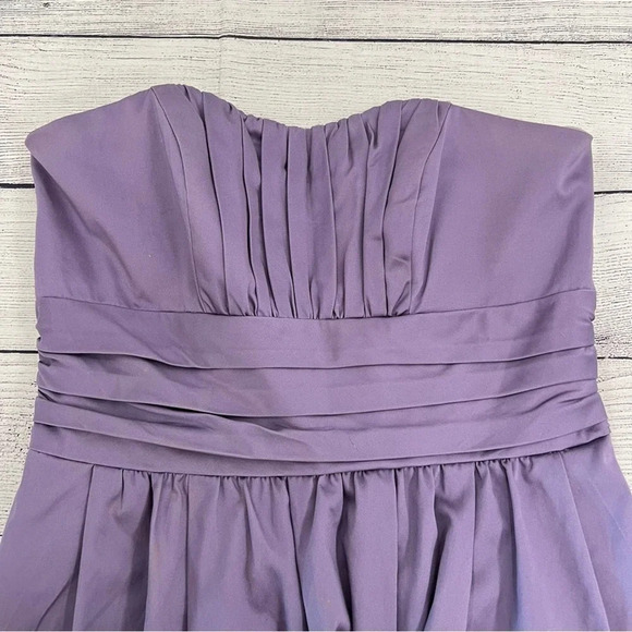 Davids Bridal Strapless Bridesmaid Dress Lapis Purple Size 6 Bundle of 2 Wedding - Picture 5 of 10
